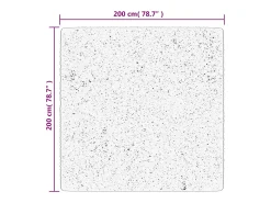 Alfombra lavable de pelo corto suave HUARTE antracita 200x200 cm