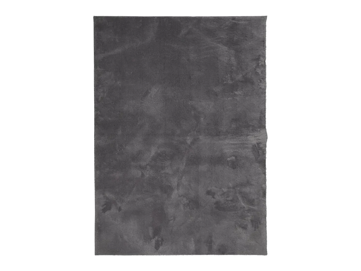 Alfombra lavable de pelo corto suave HUARTE antracita 140x200 cm