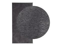 Alfombra lavable de pelo corto suave HUARTE antracita 100x200 cm