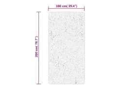 Alfombra lavable de pelo corto suave HUARTE antracita 100x200 cm