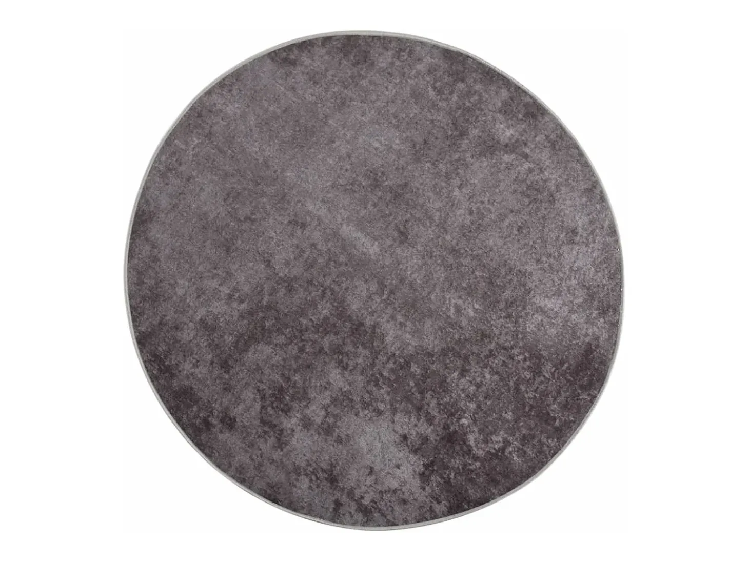 Alfombra lavable gris Ø 200 cm antideslizante