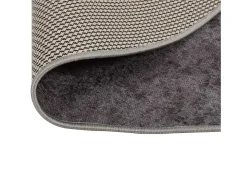 Alfombra lavable gris Ø 200 cm antideslizante
