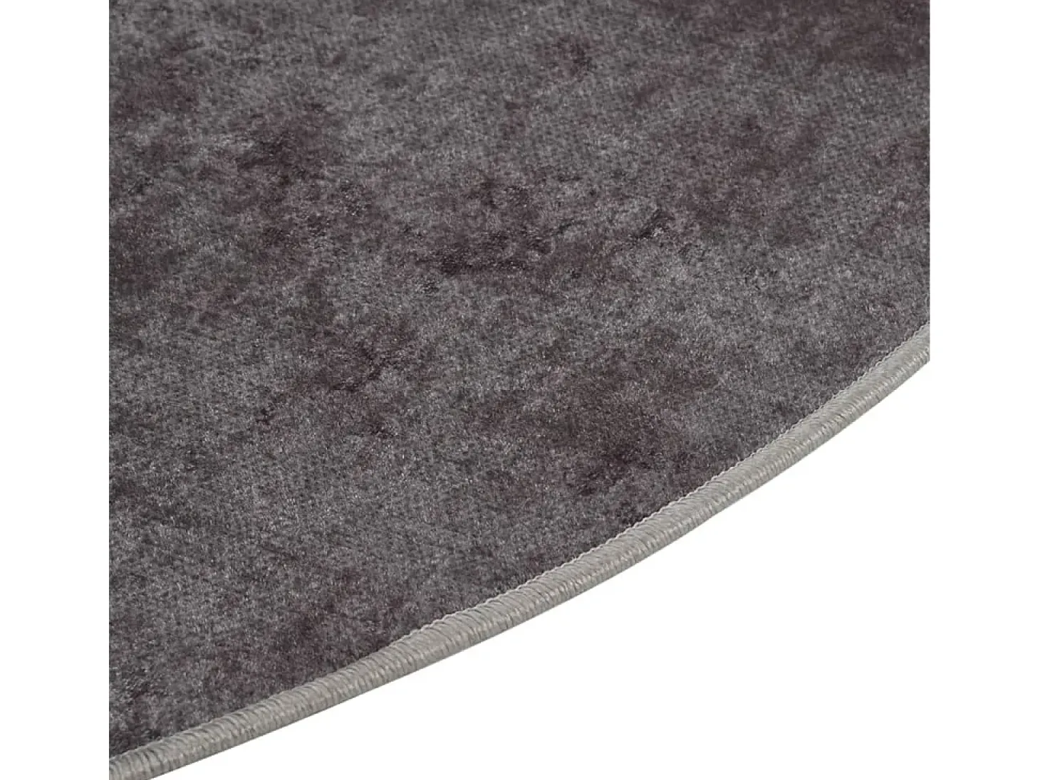 Alfombra lavable gris Ø 200 cm antideslizante