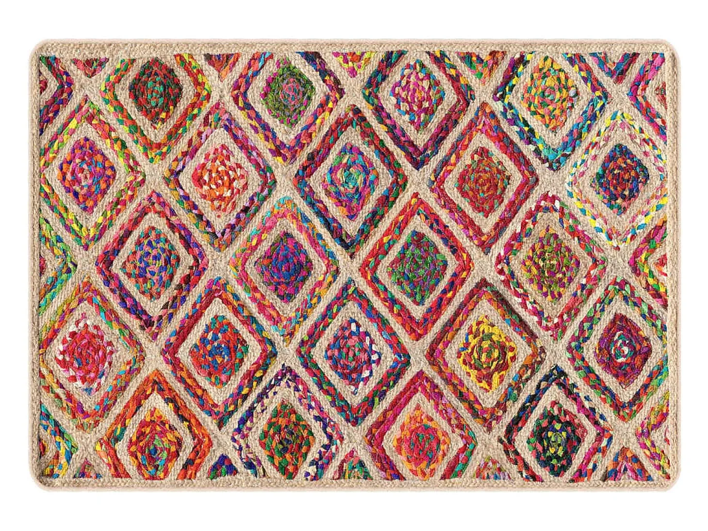 Alfombra lavable multicolor 120x180 cm antideslizante