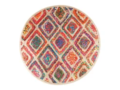 Alfombra lavable multicolor Ø 120 cm antideslizante