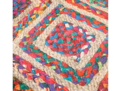 Alfombra lavable multicolor Ø 120 cm antideslizante