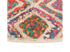 Alfombra lavable multicolor Ø 120 cm antideslizante