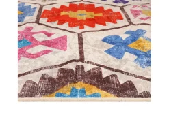 Alfombra lavable multicolor 160x230 cm antideslizante