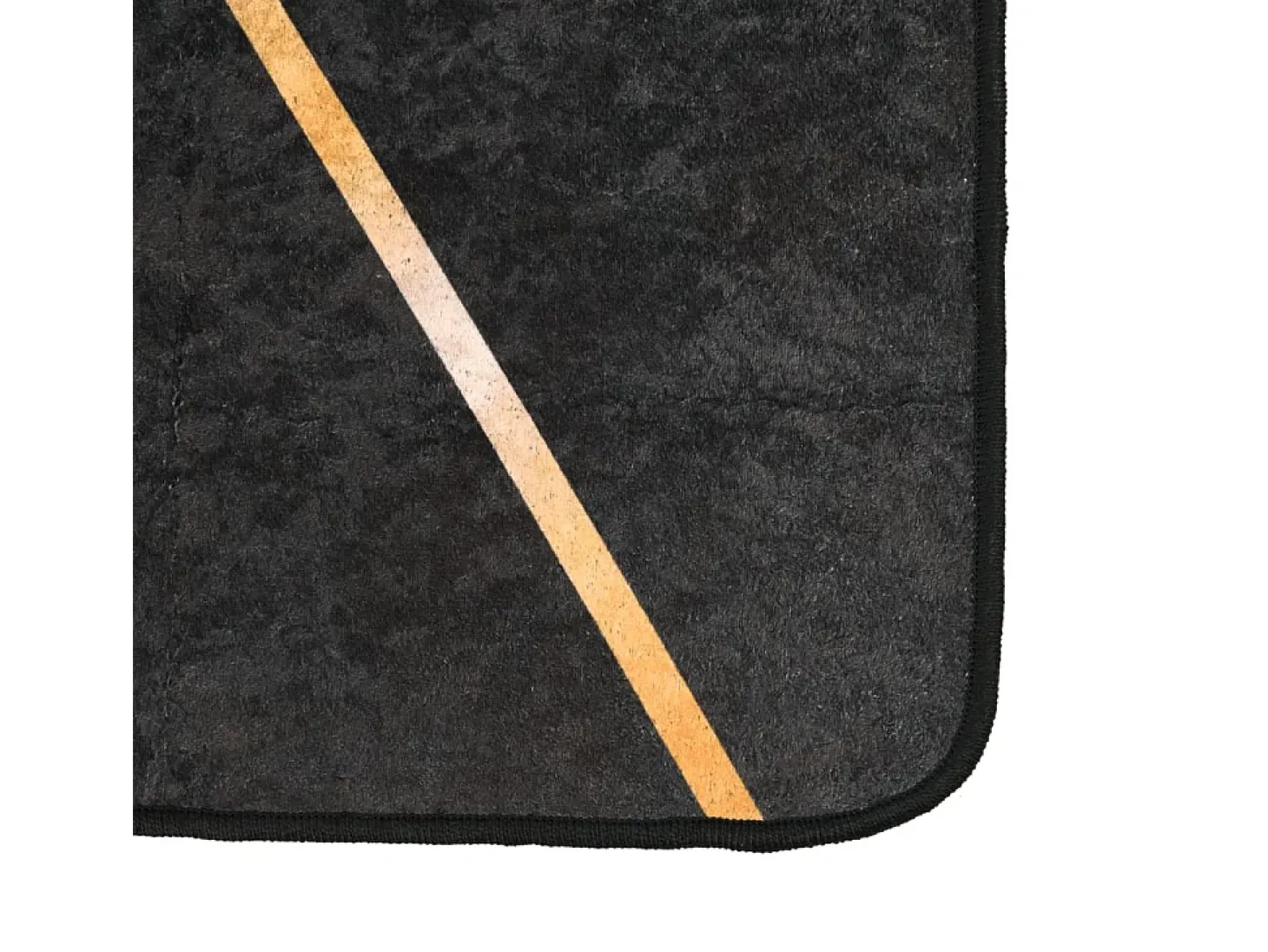 Alfombra lavable negra y dorada 80x300 cm antideslizante