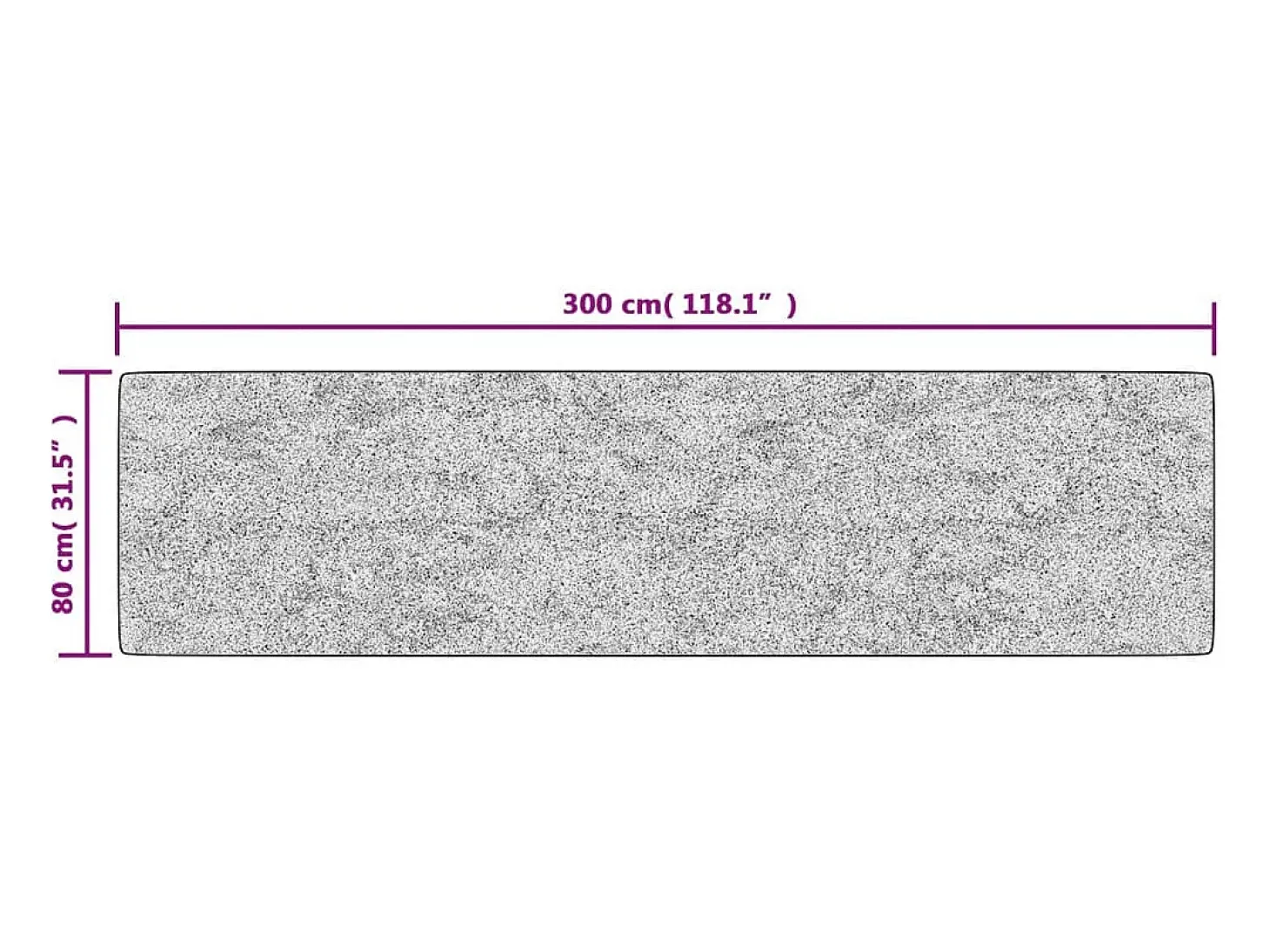 Alfombra lavable negra y dorada 80x300 cm antideslizante