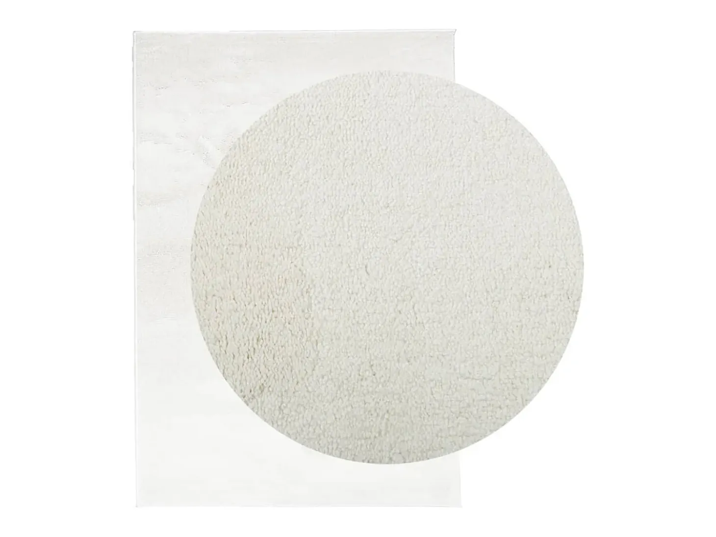 Alfombra OVIEDO de pelo corto color crema 160x230 cm