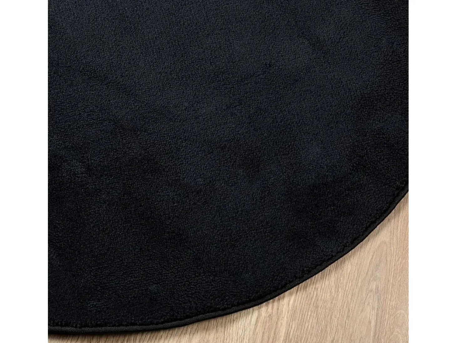 Alfombra OVIEDO de pelo corto negra Ø 200 cm