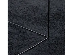 Alfombra OVIEDO de pelo corto negra Ø 200 cm