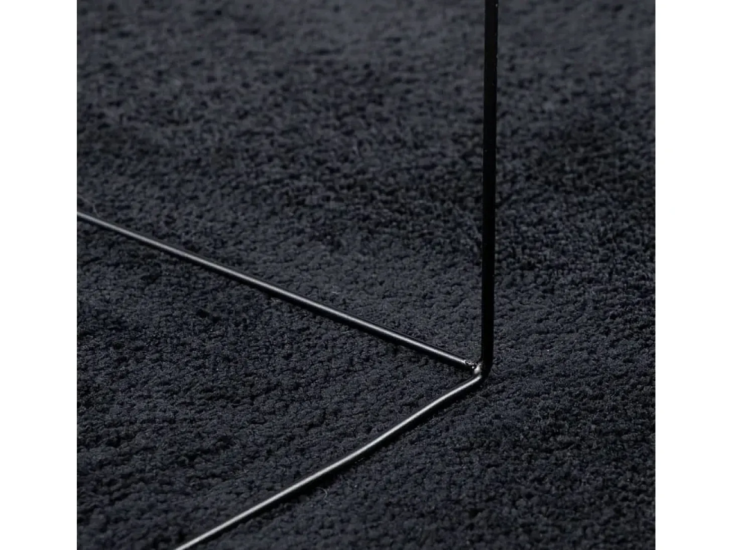 Alfombra OVIEDO de pelo corto negra Ø 200 cm