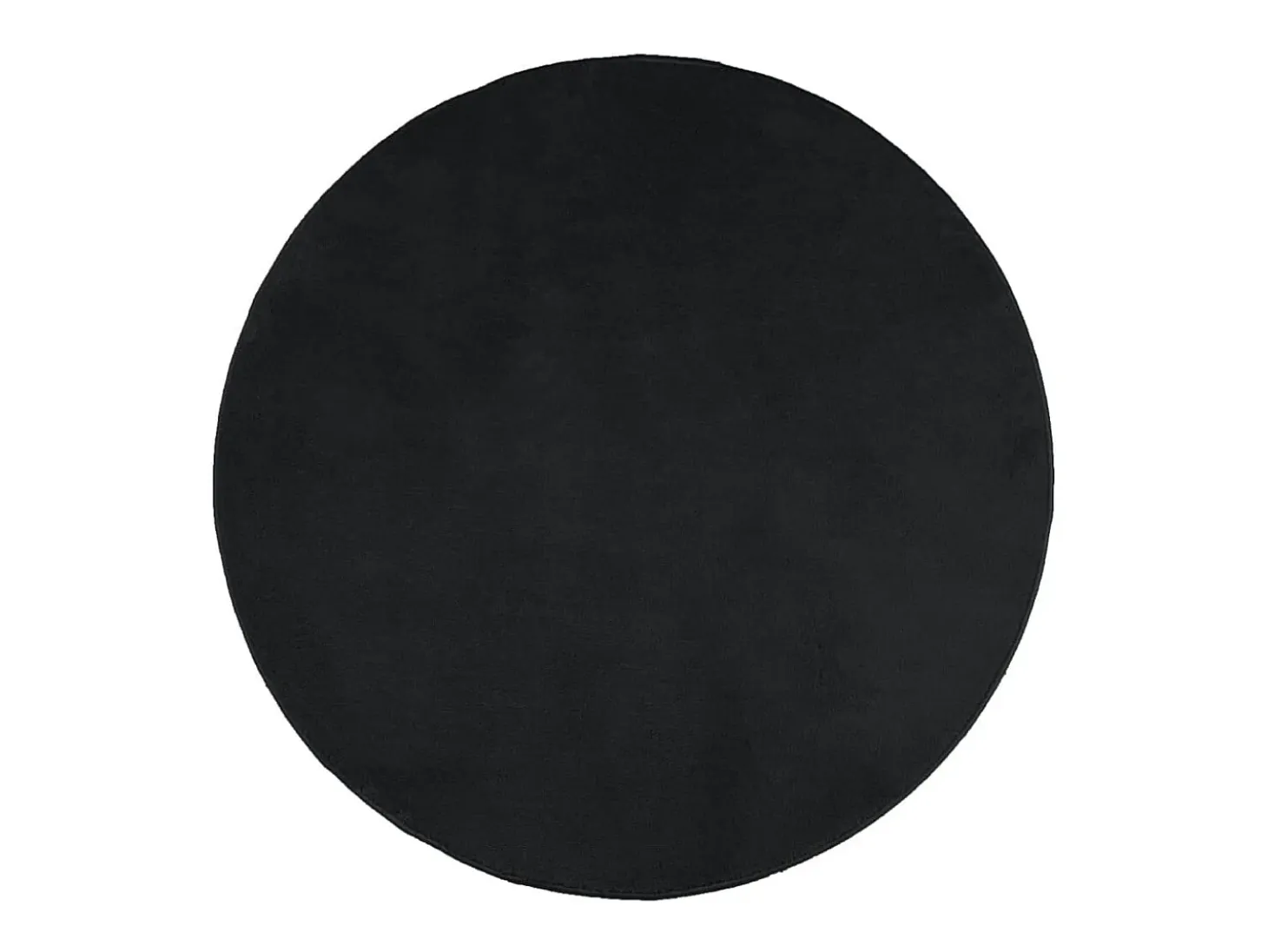 Alfombra OVIEDO de pelo corto negra Ø 200 cm