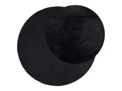 Alfombra OVIEDO de pelo corto negra Ø 200 cm
