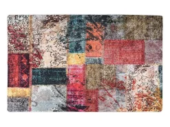Alfombra Patchwork lavable antideslizante 160x230 cm multicolor