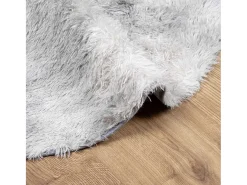 Alfombra peluda NAVARRA Gris Plata 160x160 cm
