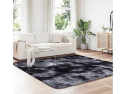 Alfombra peluda NAVARRA gris oscuro 240x240 cm