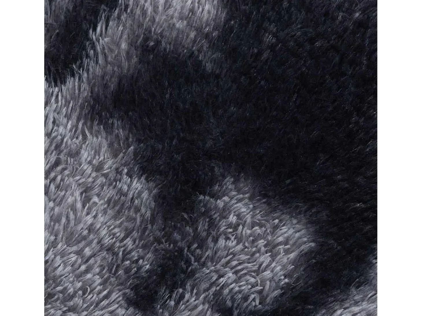 Alfombra peluda NAVARRA gris oscuro 160x160 cm