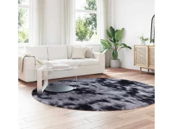 Alfombra peluda NAVARRA gris oscuro 240x240 cm