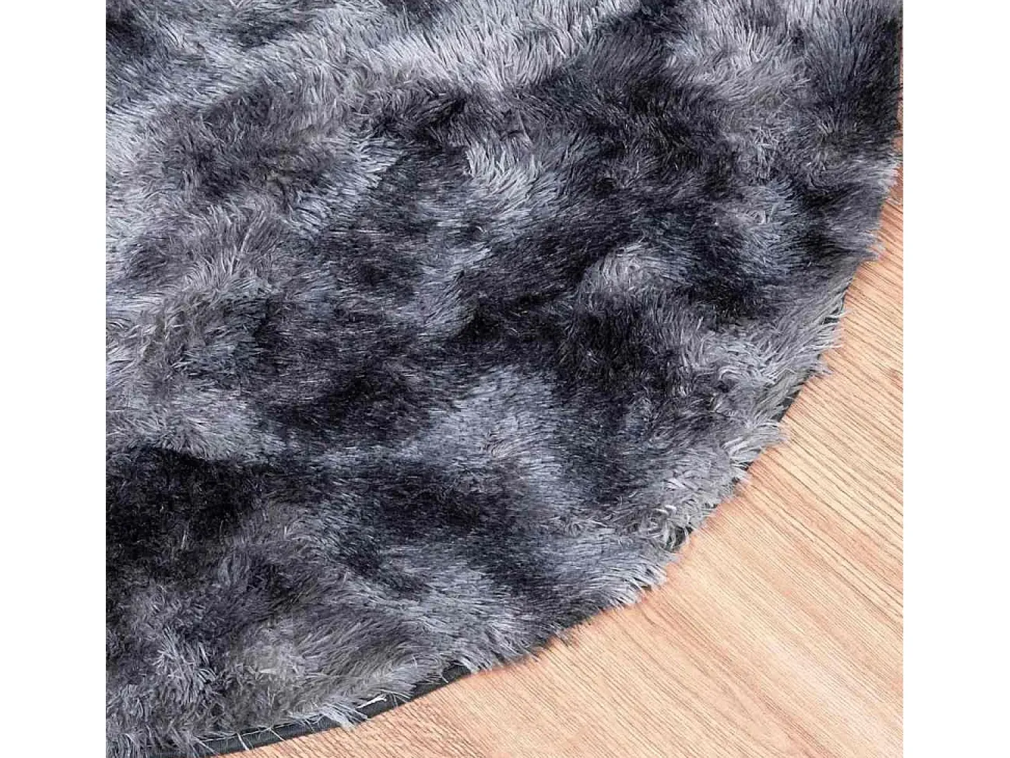 Alfombra peluda NAVARRA gris oscuro 240x240 cm