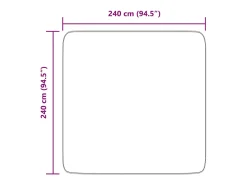 Alfombra peluda NAVARRA Rosa Polvo 240x240 cm