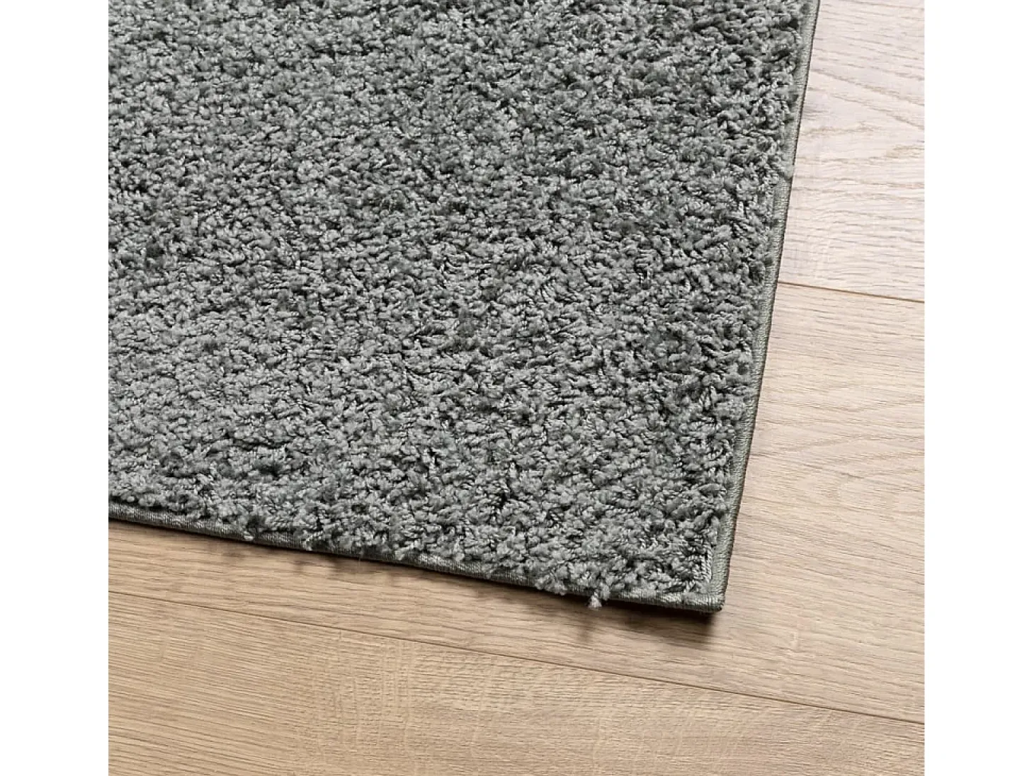 Alfombra peluda PAMPLONA, pelo largo, verde moderno, 80x250 cm