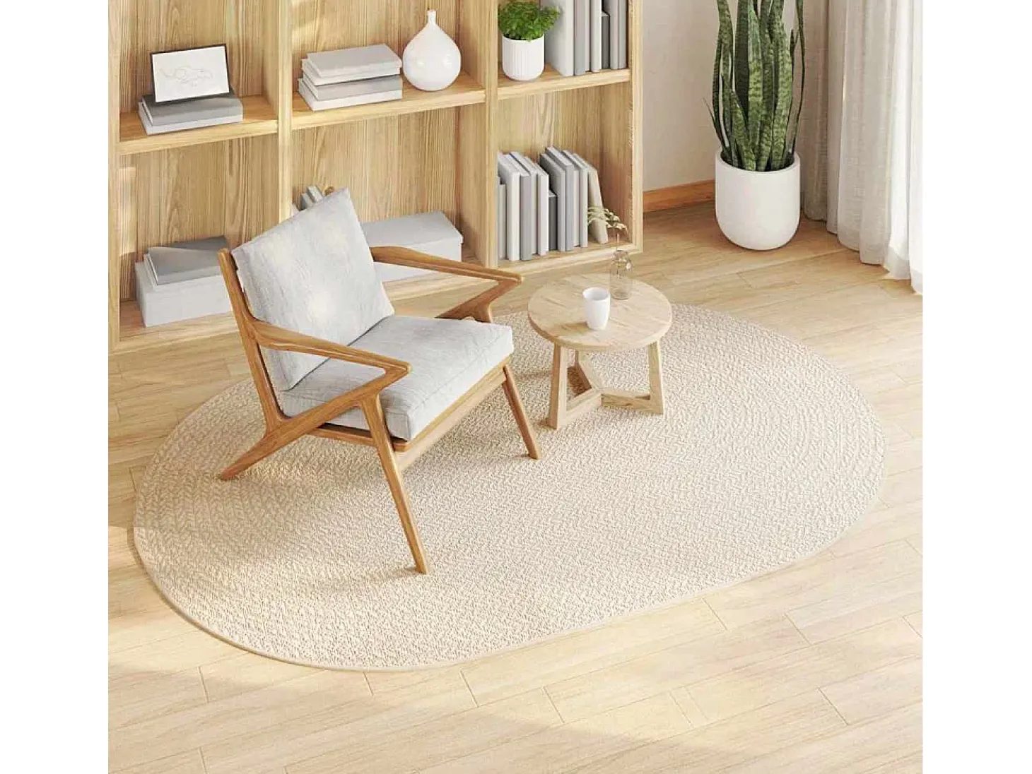 Alfombra PP color crema