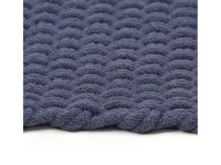 Alfombra rectangular azul marino 180x250 cm algodón