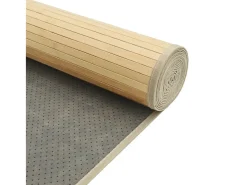 Alfombra rectangular de bambú natural claro 60x100 cm