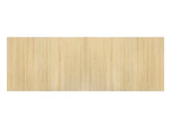 Alfombra rectangular de bambú natural claro 70x200 cm