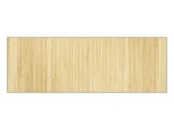 Alfombra rectangular de bambú natural claro 70x200 cm