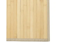 Alfombra rectangular de bambú natural claro 70x200 cm