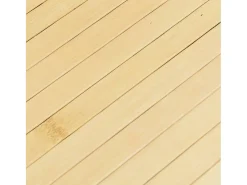 Alfombra rectangular de bambú natural claro 70x200 cm