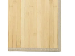 Alfombra rectangular de luz natural 100x300 cm bambú