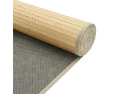 Alfombra rectangular de luz natural 100x300 cm bambú