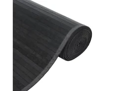 Alfombra rectangular gris 70x300 cm bambú