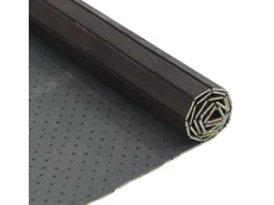Alfombra rectangular marrón oscuro 70x200 cm bambú