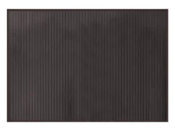 Alfombra rectangular marrón oscuro 70x100 cm bambú