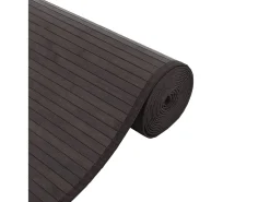 Alfombra rectangular marrón oscuro 70x100 cm bambú