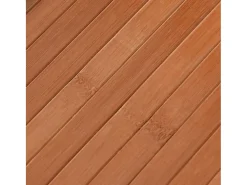 Alfombra rectangular marrón 60x200 cm bambú