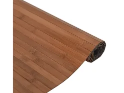 Alfombra rectangular marrón 100x100 cm bambú
