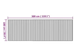 Alfombra rectangular natural 100x300 cm bambú