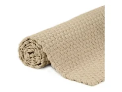 Alfombra Rectangular Natural 160x230 cm Algodón