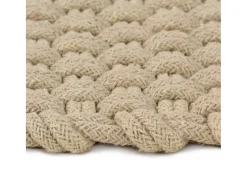 Alfombra Rectangular Natural 160x230 cm Algodón