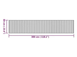 Alfombra rectangular natural de bambú 60x300 cm