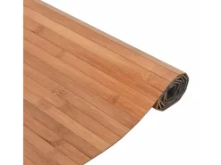Alfombra rectangular natural de bambú 60x300 cm