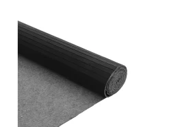 Alfombra rectangular negra de bambú 80x100 cm