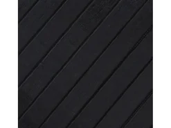 Alfombra rectangular negra de bambú 80x200 cm
